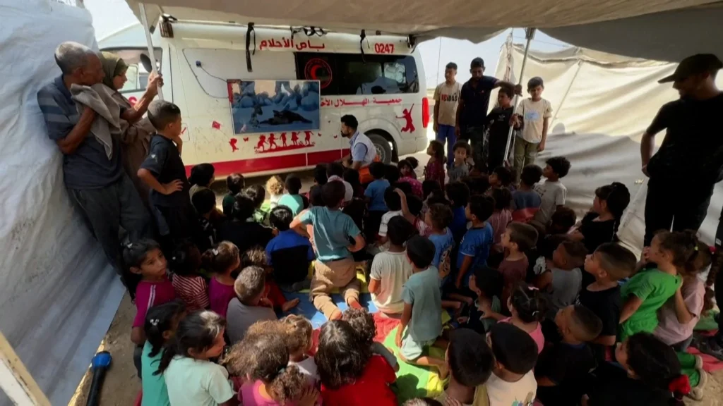 Gaza Ambulance Transformed into 'Dream Bus' for Kids