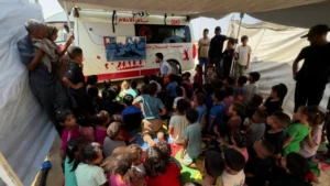 Gaza Ambulance Transformed into 'Dream Bus' for Kids