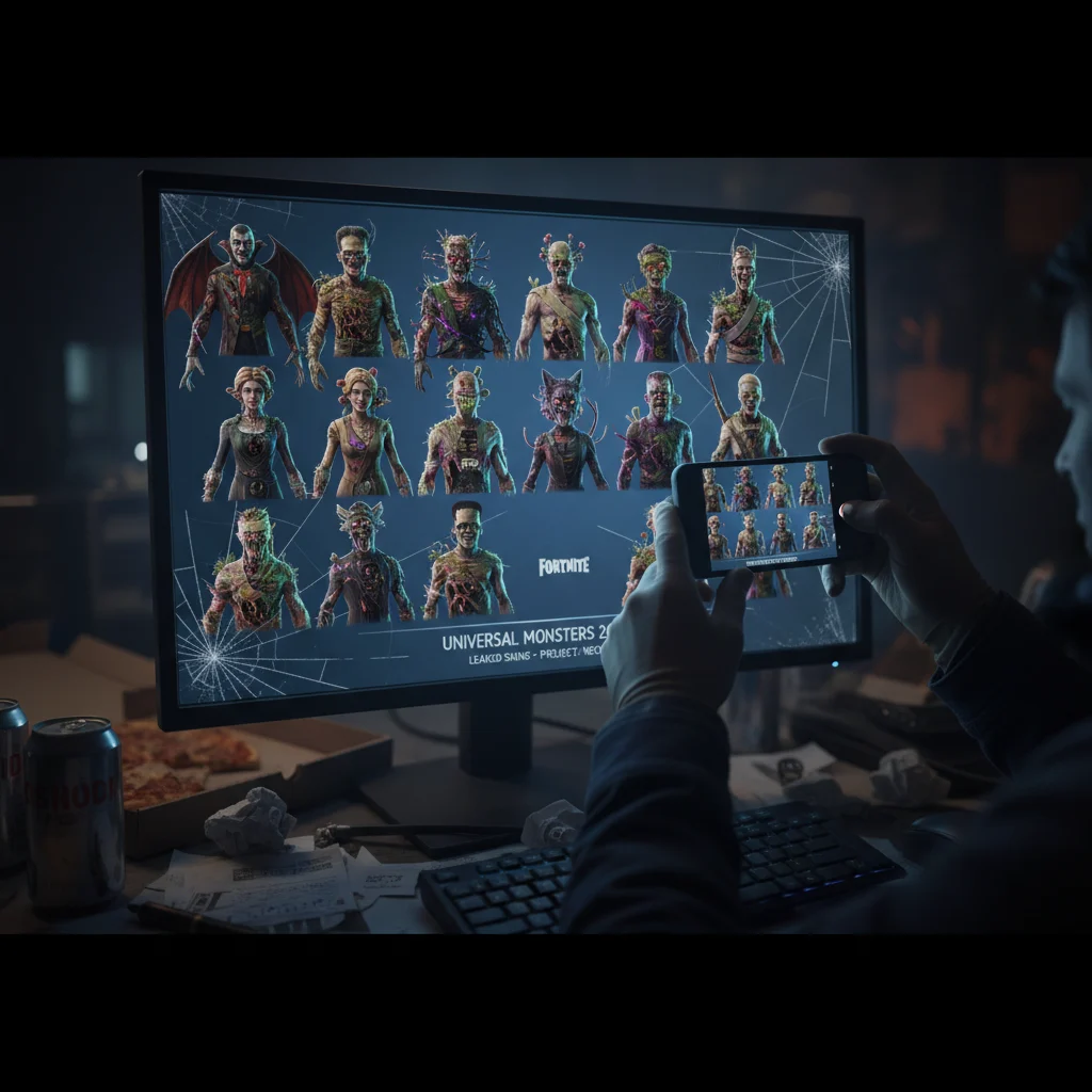 Leaked Fortnite Skins Reveal Decaying Universal Monsters for 2026