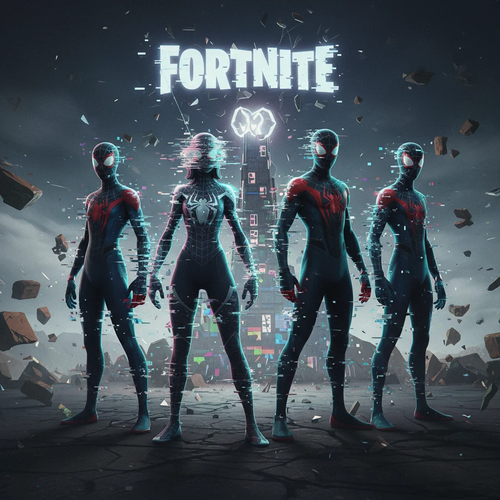 Fortnite Leaks Reveal Glitching Spider-Verse Skins